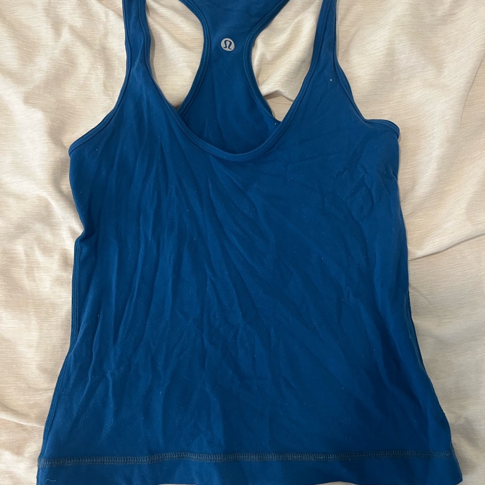 Lululemon blue size 4 racer back tank top